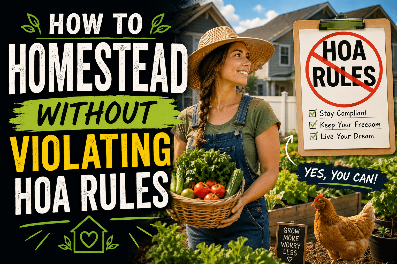 How to Homestead Without Violating HOA Rules