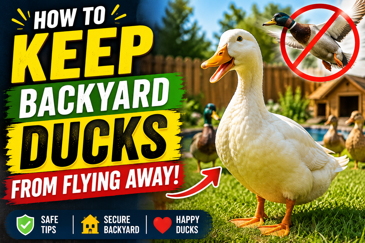 How to Keep Backyard Ducks From Flying Away