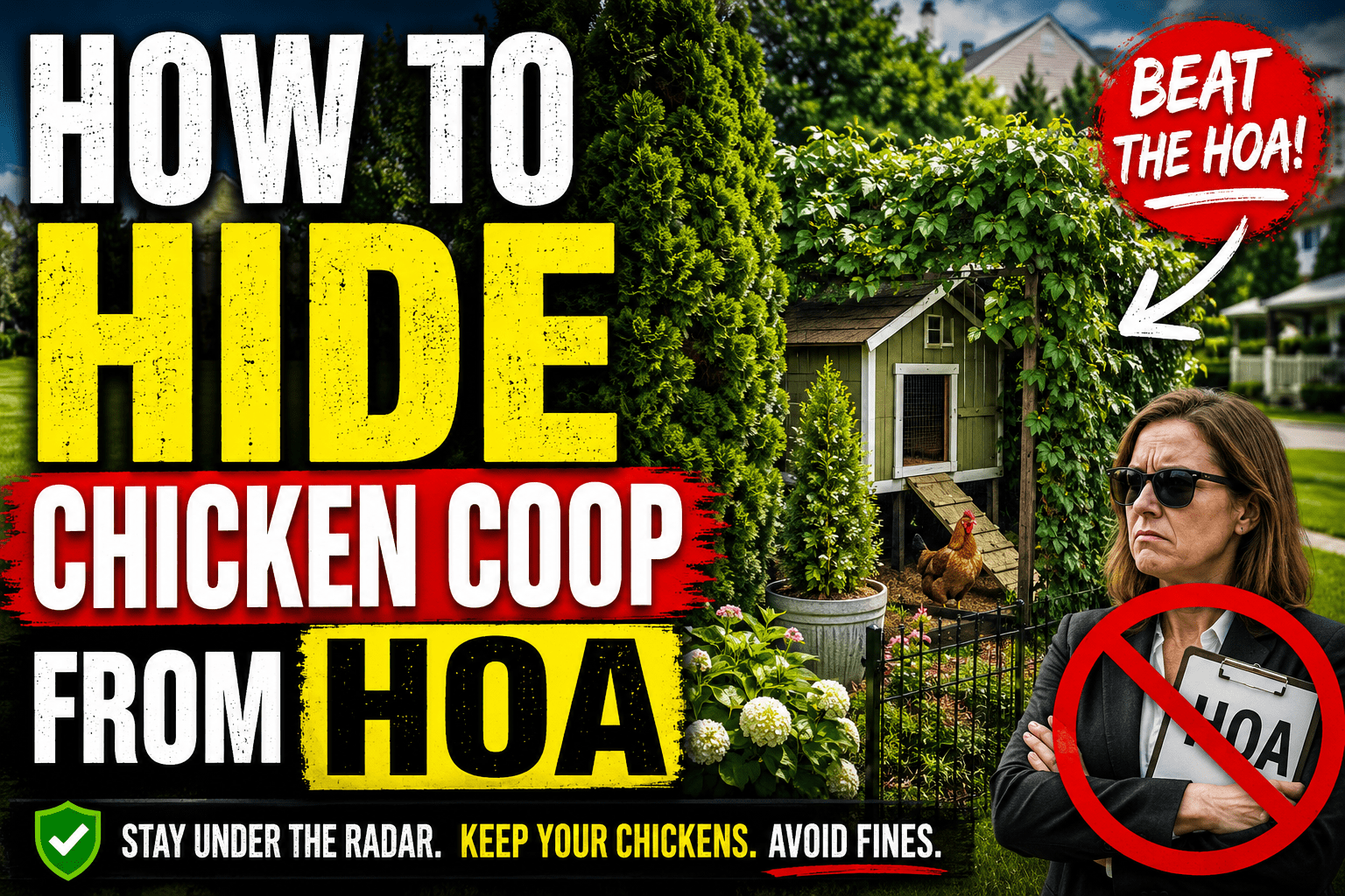 how to hide chicken coop from hoa