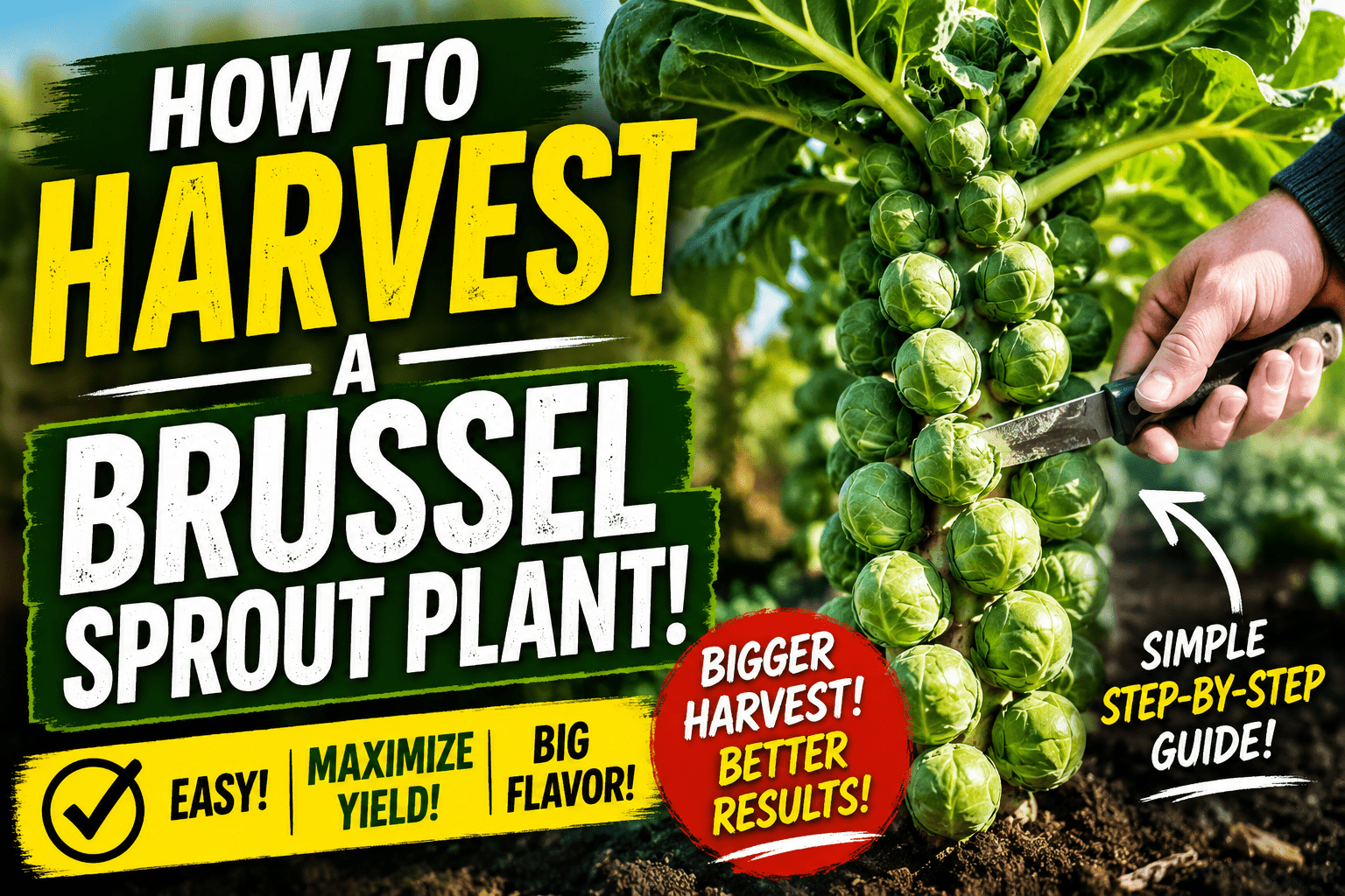 How to Harvest a Brussel Sprout Plant