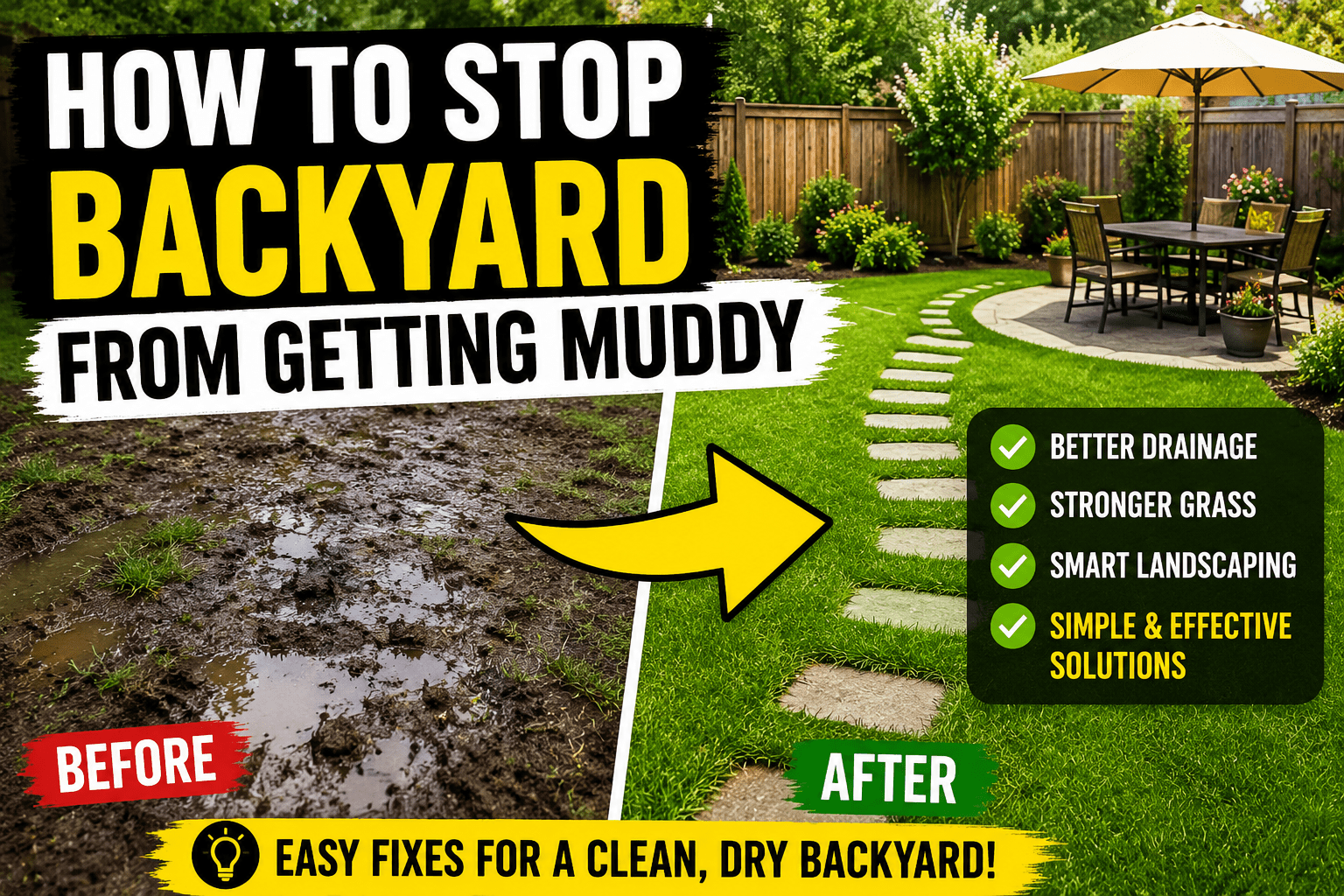 How to Stop Backyard from Getting Muddy
